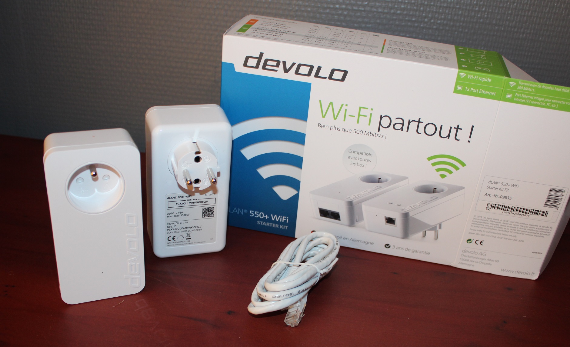 Test & Présentation Kit CPL Devolo Dlan 550 wifi 