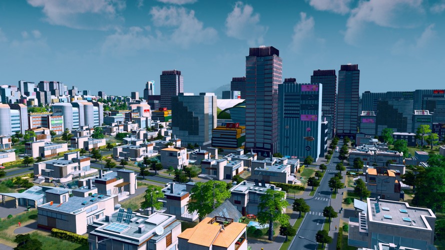 cities skylines ville avec des batiment