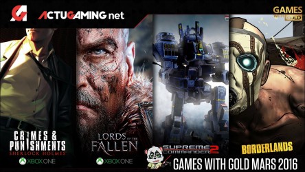 Image d'illustration pour l'article : Présentation des jeux Games With Gold (GWG) - Mars 2016