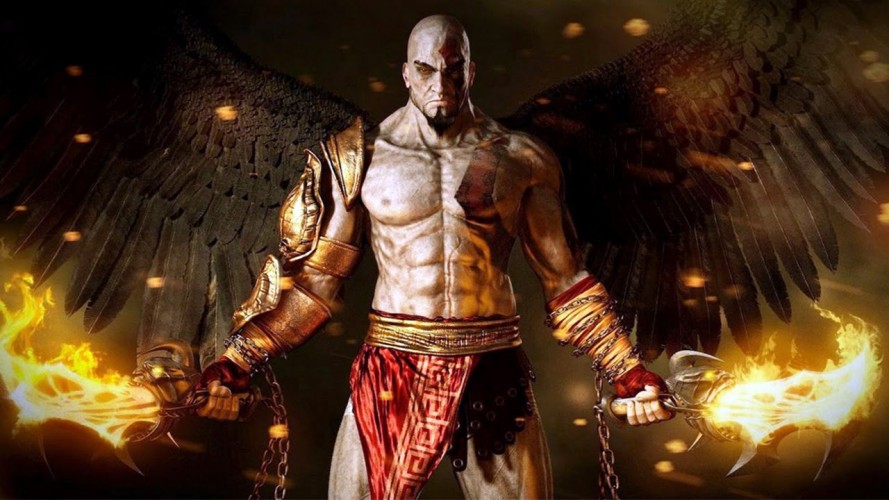 Gof of war 3 remastered avec kratos et ses armes de feu