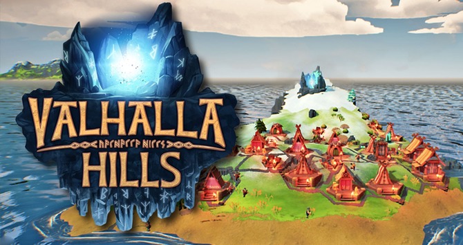 Valhalla Hills logo et île