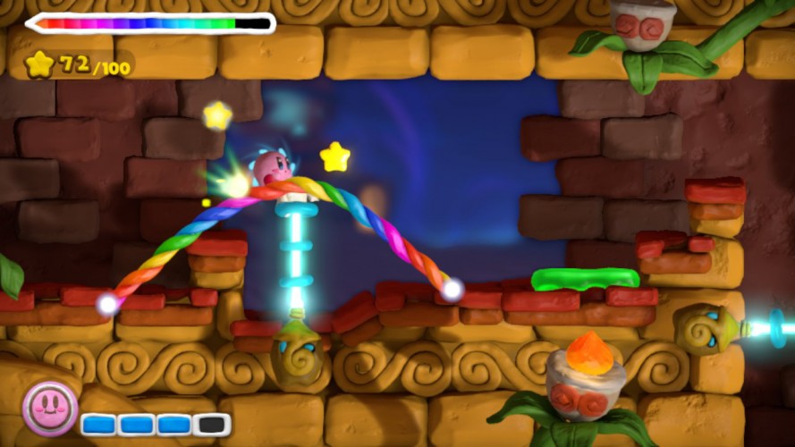 Test de Kirby et le Pinceau Arc-en-Ciel sur Wii U