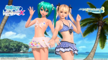 Image d'illustration pour l'article : Hatsune Miku et Marie Rose collaborent avec un joli wallpaper