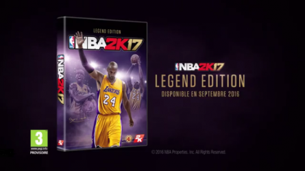 Image d'illustration pour l'article : NBA 2K17 : Date de sortie et édition Legend Kobe Bryant