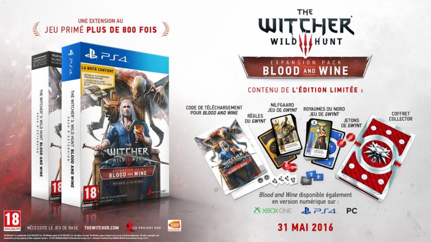The witcher 3 blood and wine edition limit%c3%a9e 1