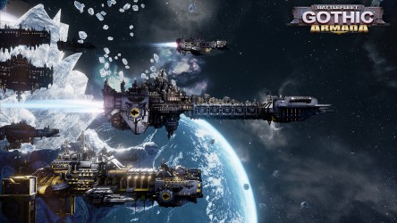 Image d'illustration pour l'article : Les Space Marines en DLC sur Battlefleet Gothic: Armada
