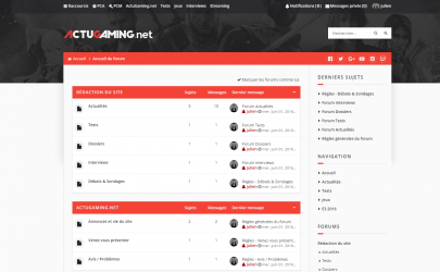 Image d'illustration pour l'article : ActuGaming : Mise à jour du site, arrivée du forum et autres nouveautés
