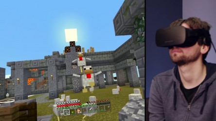 Image d'illustration pour l'article : Minecraft désormais jouable en RV avec l'Oculus Rift