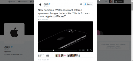 Image d'illustration pour l'article : Apple Keynote : iPhone 7 : les premières informations !