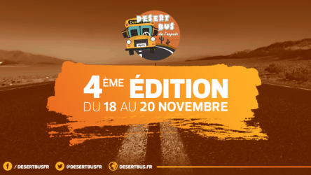 Image d'illustration pour l'article : Le Desert Bus de l'Espoir : Sur la route ce week-end pour l'édition 2016