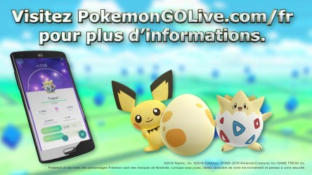 Image d'illustration pour l'article : Pokemon GO : La MAJ disponible et Togepi, Pichu et d'autres Pokémon débarquent !
