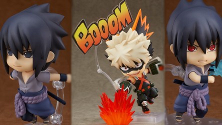 Image d'illustration pour l'article : Sasuke Uchiwa (Naruto Shippuden) et Katsuki Bakugo (My Hero Academia) en figurines Nendoroid