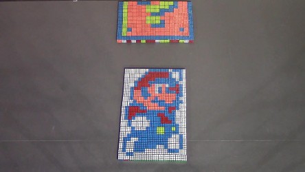 Image d'illustration pour l'article : Une impressionnante vidéo en stop motion pour Mario avec des... Rubik’s Cube