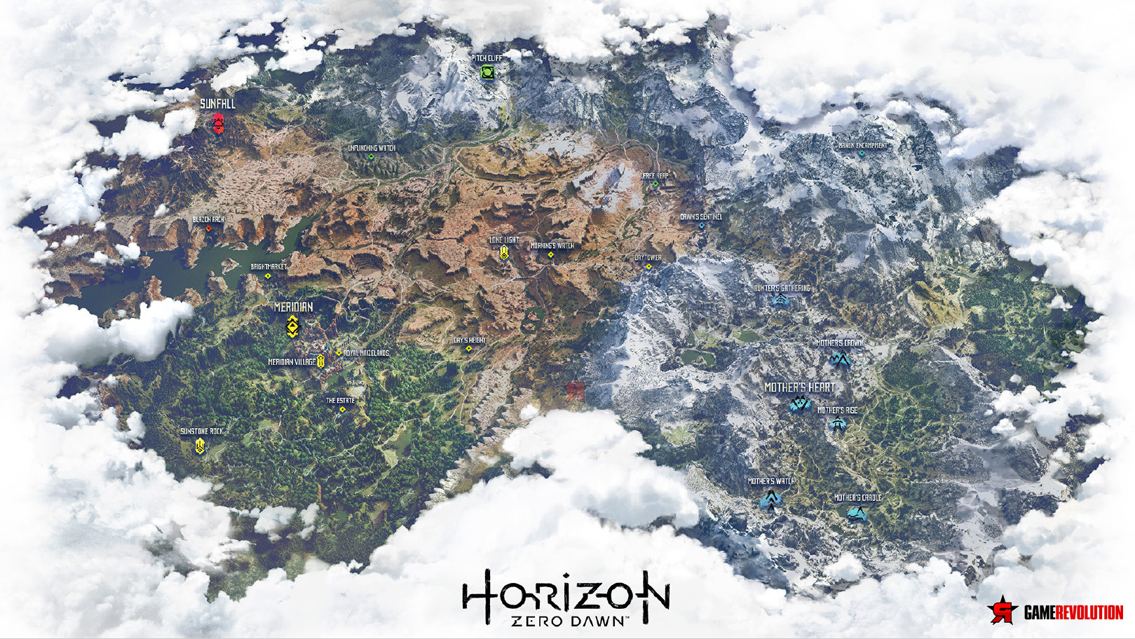 Horizon zero dawn carte du monde