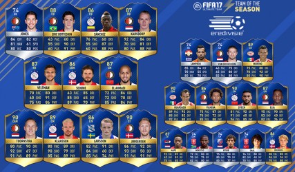 Image d'illustration pour l'article : FIFA 17 dévoile la TOTS pour le championnat des Pays-Bas