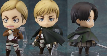 Image d'illustration pour l'article : L'Attaque des Titans : Erwin Smith obtient sa figurine Nendoroid et Levi est réédité