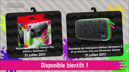 Image d'illustration pour l'article : Switch : La manette et la sacoche aux couleurs de Splatoon 2, prix et précommandes