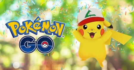 Image d'illustration pour l'article : Pokemon GO : Un Pikachu avec la casquette de Sacha pour le premier anniversaire