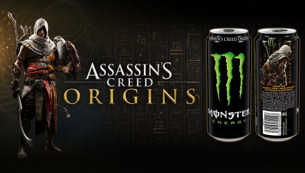 Image d'illustration pour l'article : Assassin's Creed Origins annonce un partenariat avec les boissons Monster Energy