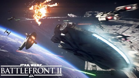 Image d'illustration pour l'article : Star Wars Battlefront II nous présente ses batailles spatiales en vidéo