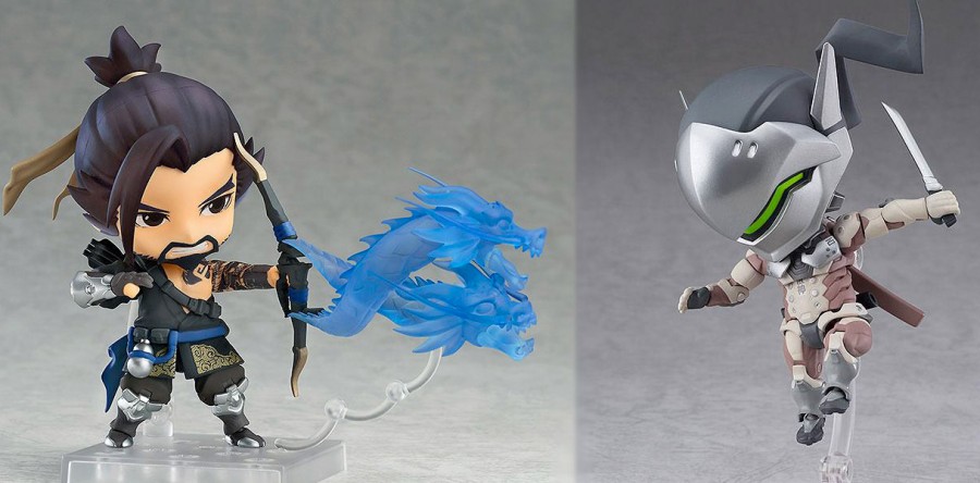 Overwatch avec figurine de hanzo vs genji