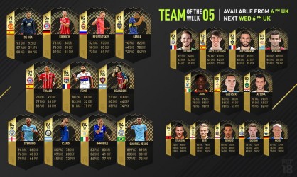 Image d'illustration pour l'article : FIFA 18 dévoile sa cinquième Team Of The Week !