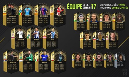 Image d'illustration pour l'article : FIFA 18 dévoile sa Team Of The Week numéro 17 !