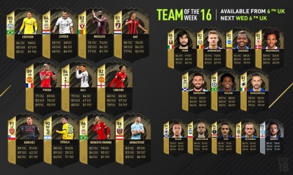 Image d'illustration pour l'article : FIFA 18 dévoile sa Team Of The Week numéro 16 !