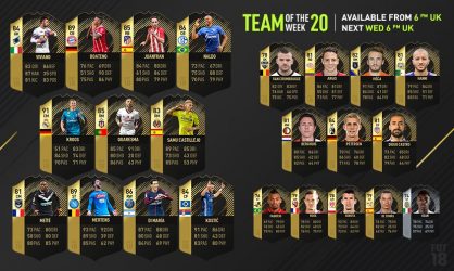Image d'illustration pour l'article : FIFA 18 dévoile sa Team Of The Week numéro 20 !