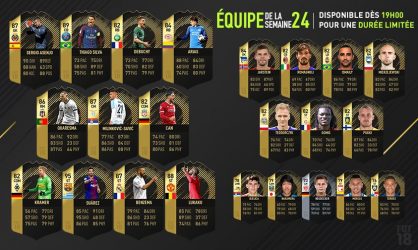 Image d'illustration pour l'article : FIFA 18 dévoile sa Team Of The Week numéro 24 !