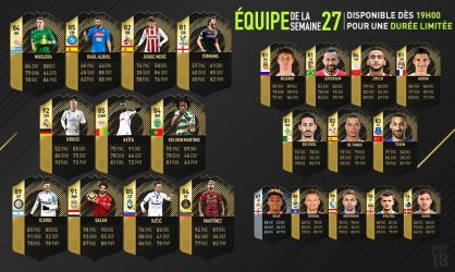 Image d'illustration pour l'article : FIFA 18 dévoile sa Team Of The Week numéro 27 !
