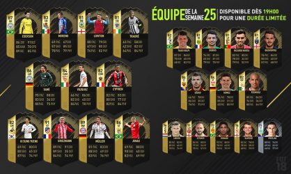 Image d'illustration pour l'article : FIFA 18 dévoile sa Team Of The Week numéro 25 !