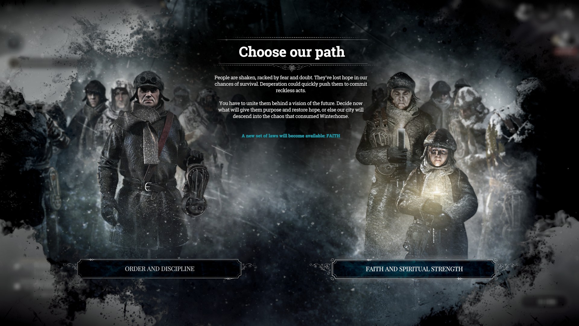 Frostpunk choose our path