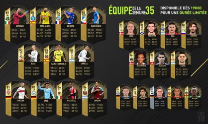 Image d'illustration pour l'article : FIFA 18 dévoile sa Team Of The Week numéro 35 !