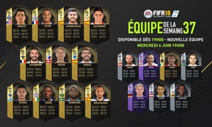 Image d'illustration pour l'article : FIFA 18 dévoile sa Team Of The Week numéro 37 !