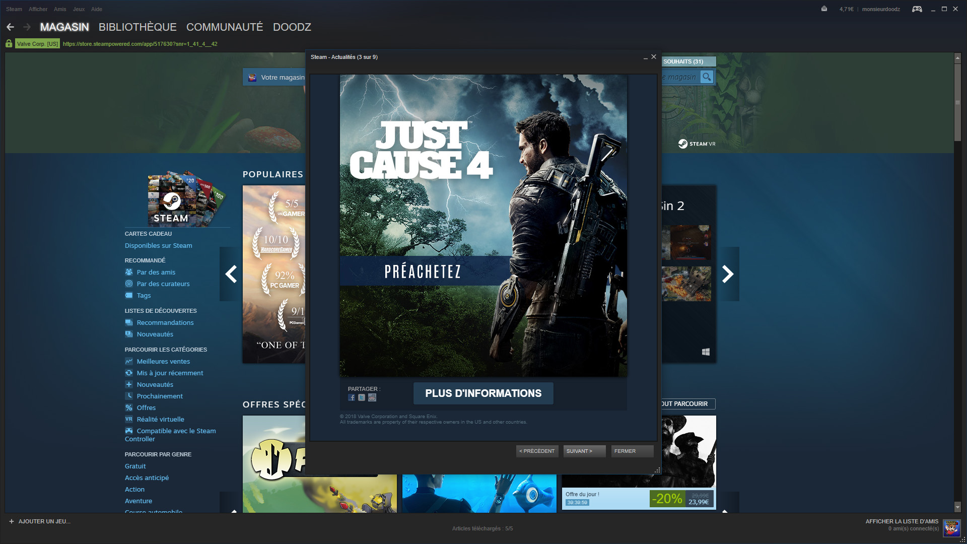 Just Cause 4 Fuite Sur Steam