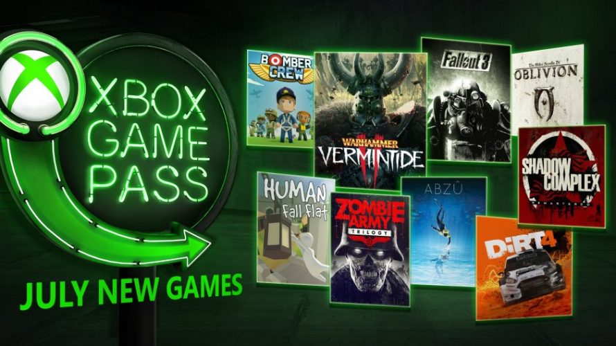 Xbox Game Pass juillet 2018