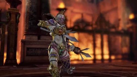 Image d'illustration pour l'article : SoulCalibur VI nous illustre le désarticulé Voldo en vidéo