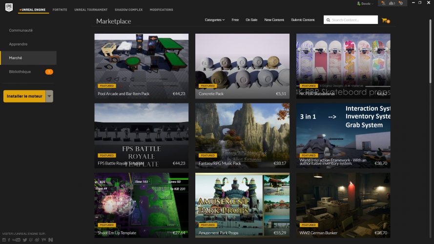 Epic Games réduit rétroactivement ses bénéfices de l'Unreal Engine Marketplace