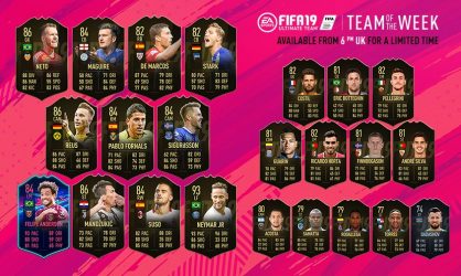 Image d'illustration pour l'article : FIFA 19 dévoile sa Team Of The Week numéro 3 !
