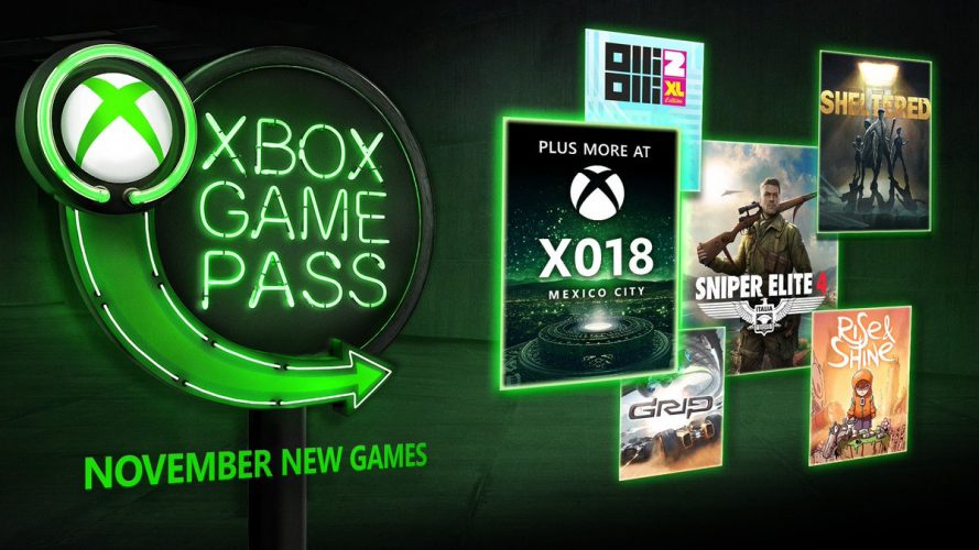 Xbox Game Pass : Les jeux de novembre avec GRIP et Sniper Elite 4