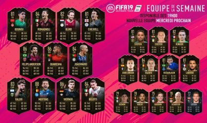 Image d'illustration pour l'article : FIFA 19 dévoile sa Team Of The Week numéro 8