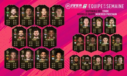 Image d'illustration pour l'article : FIFA 19 dévoile sa Team Of The Week numéro 10