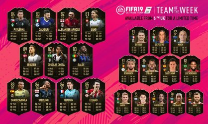 Image d'illustration pour l'article : FIFA 19 dévoile sa Team Of The Week numéro 11