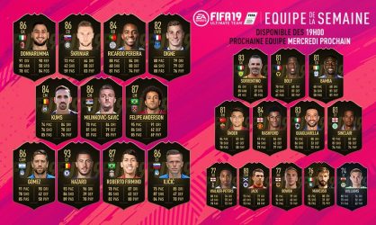 Image d'illustration pour l'article : FIFA 19 dévoile sa Team Of The Week numéro 16