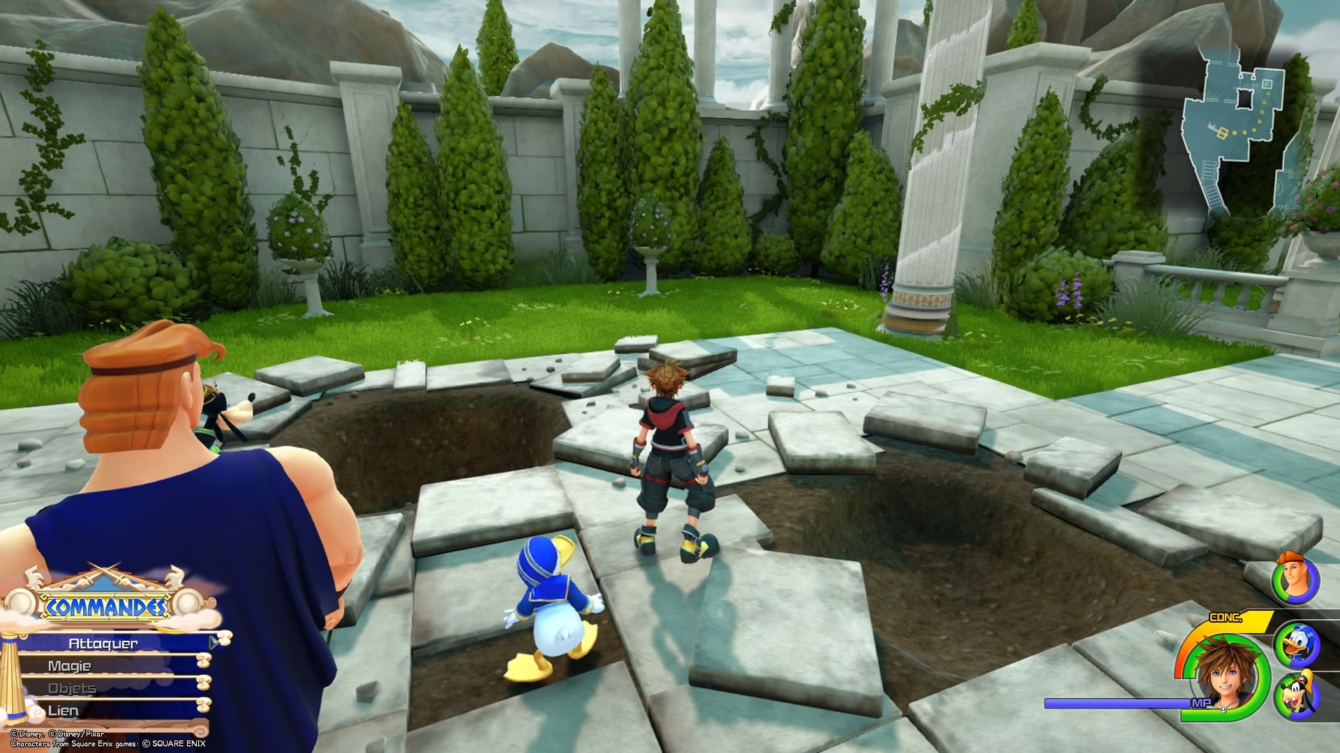Emplacement statuettes Hercule Kingdom Hearts III Guide