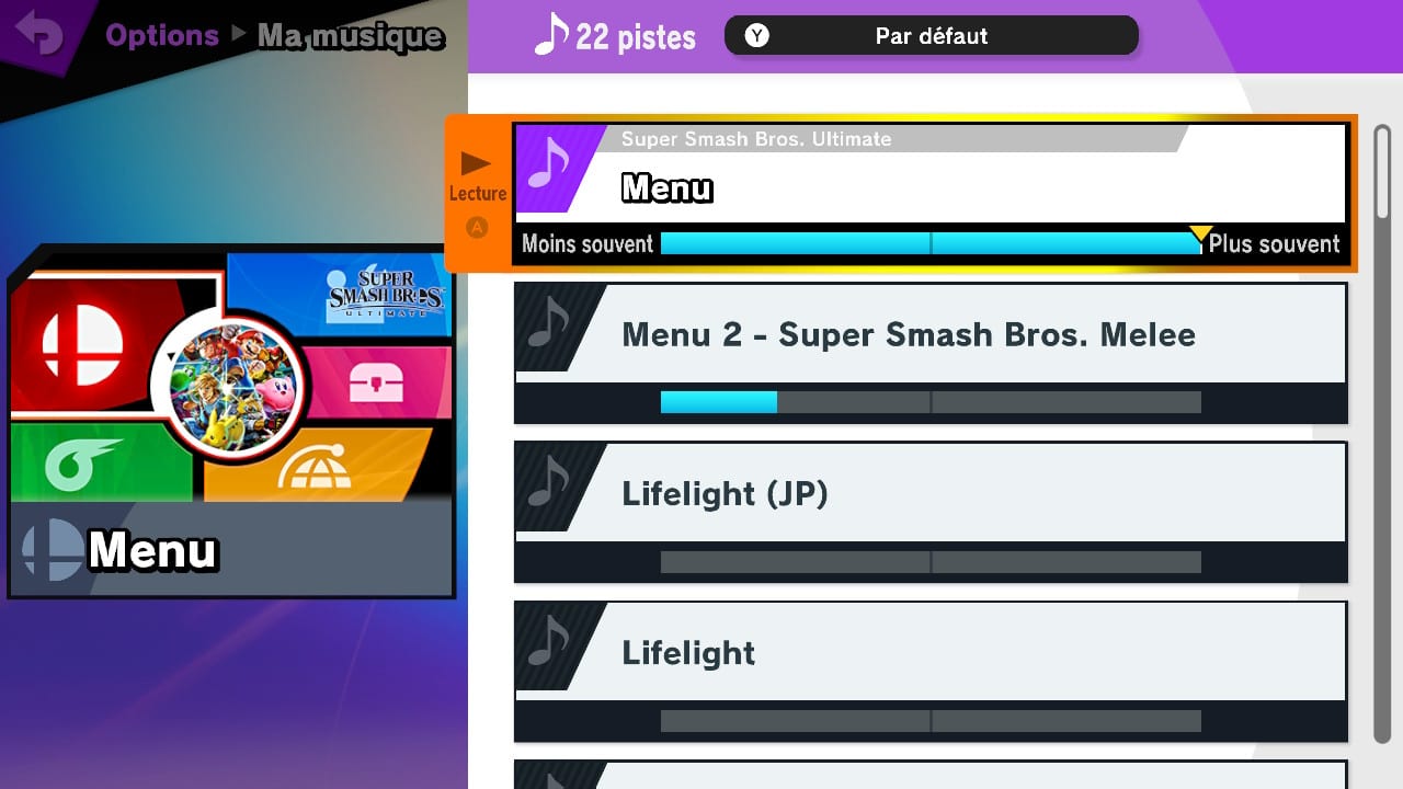 Changer la musique des menus Guide Super Smash Bros Ultimate