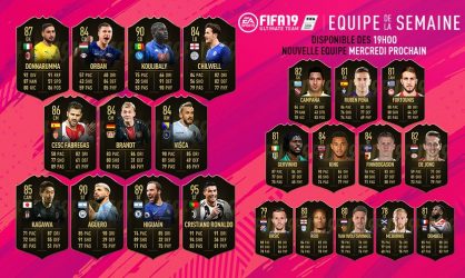 Image d'illustration pour l'article : FIFA 19 dévoile sa Team Of The Week numéro 21