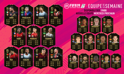 Image d'illustration pour l'article : FIFA 19 dévoile sa Team Of The Week numéro 22