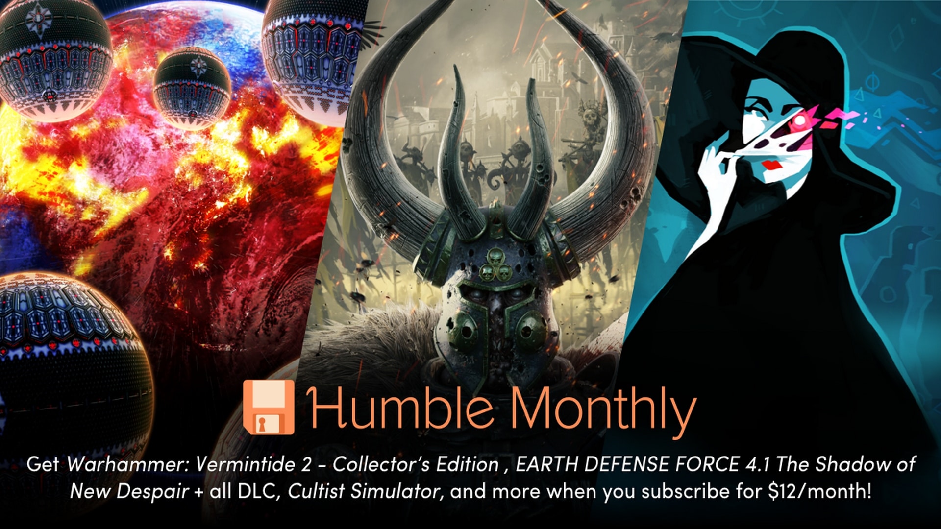 Humble bundle april 2024. Humble monthly. Humble monthly game. March monthly games Essentials.